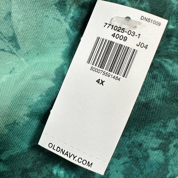 NWT Old Navy Plus Size Light Support Powerchill Green Tie-Dye Tank Top - Size 4X - Picture 5 of 11
